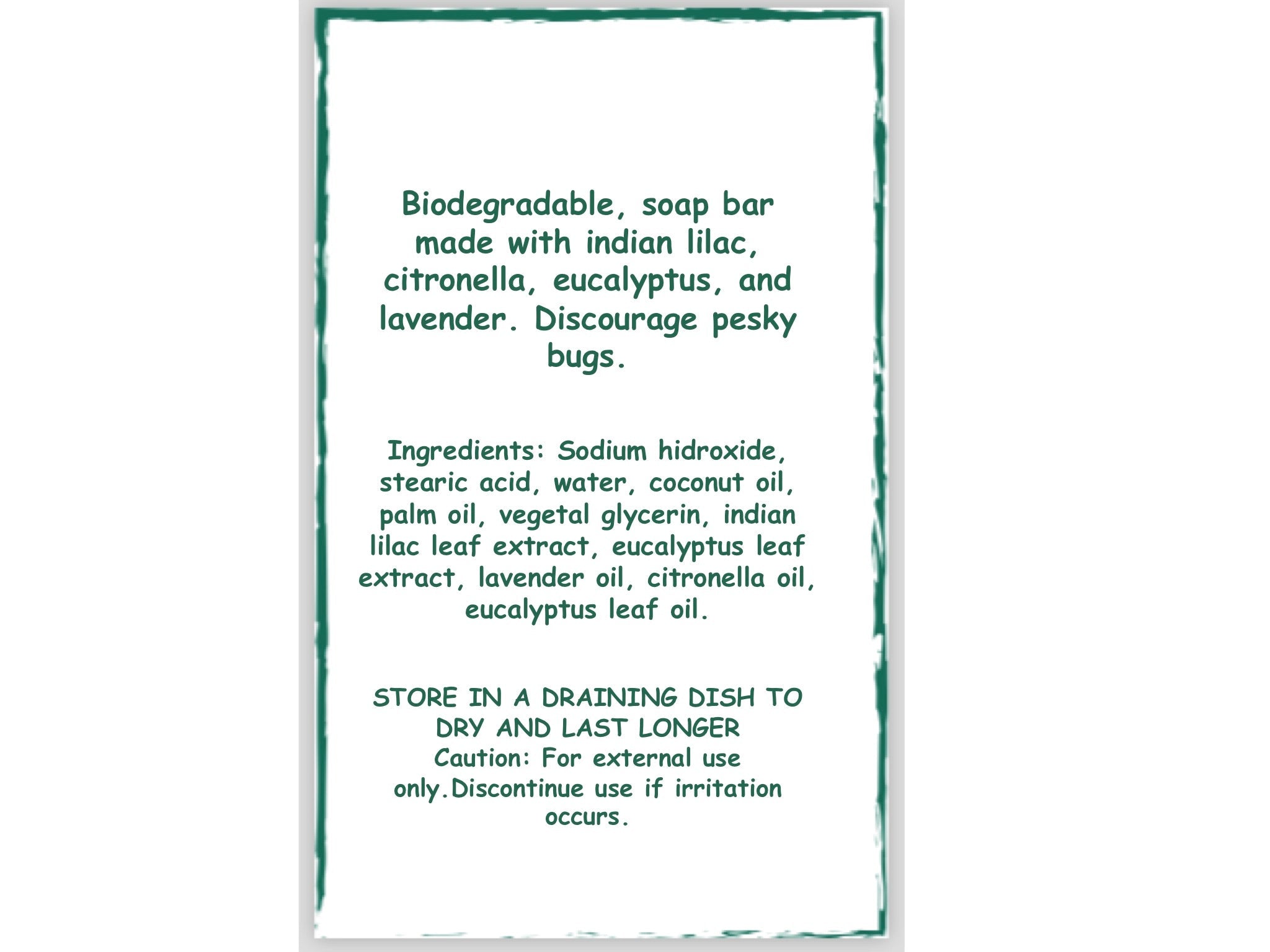 Oat shampoo bar ingredients