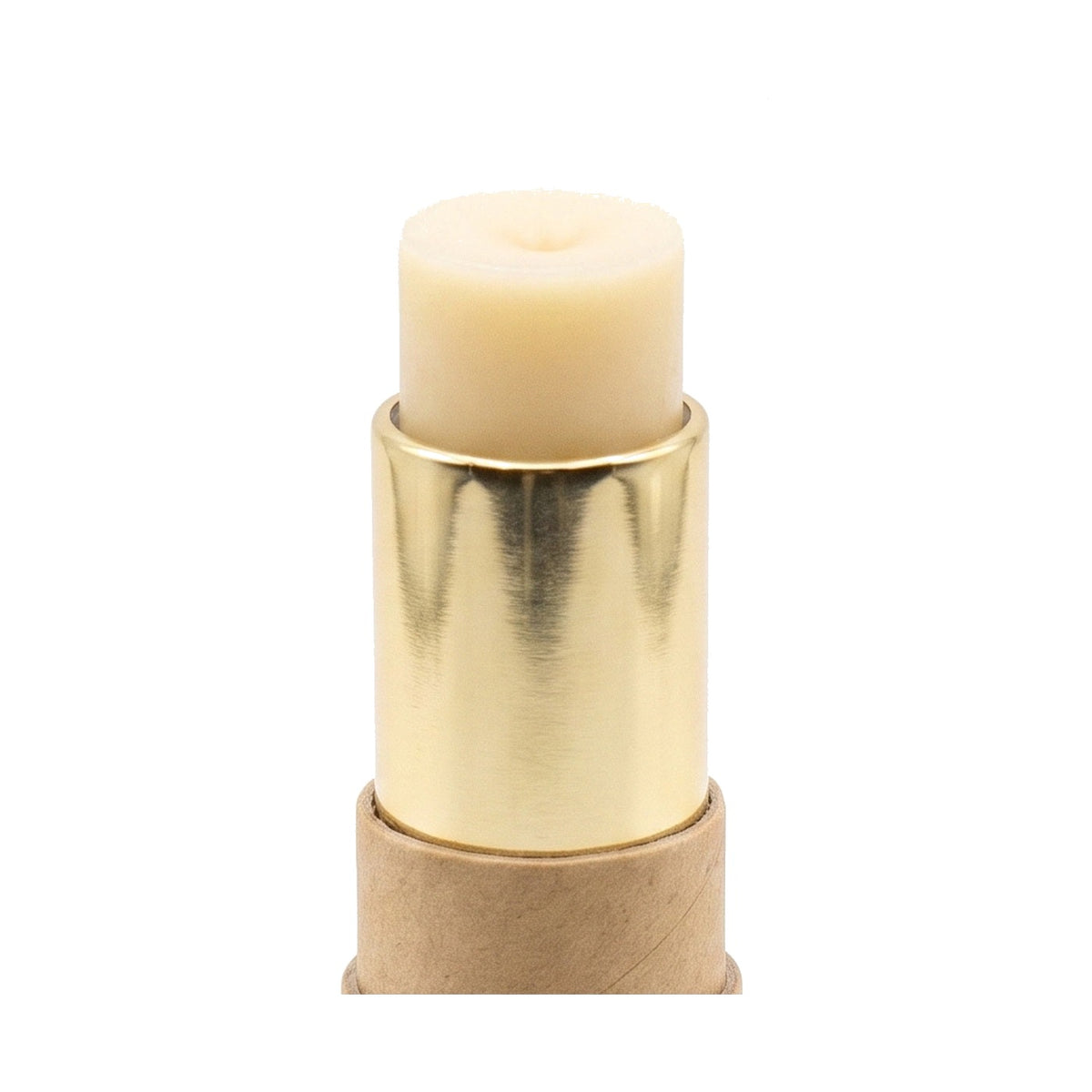 Paw balm push-up tube, cream balm and gold collar, on white