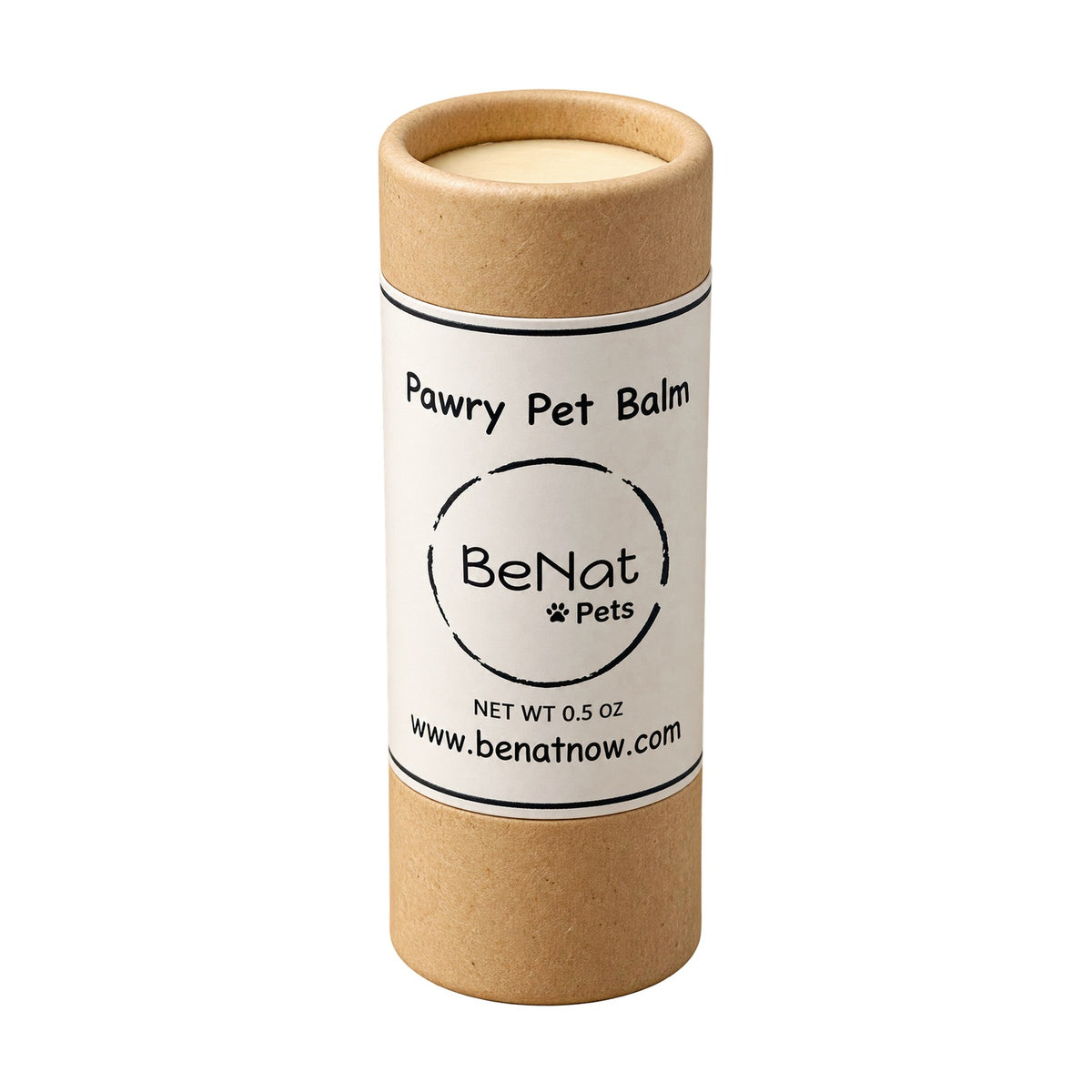 Pawry Pet Balm push-up tube, 0.5 oz, on white