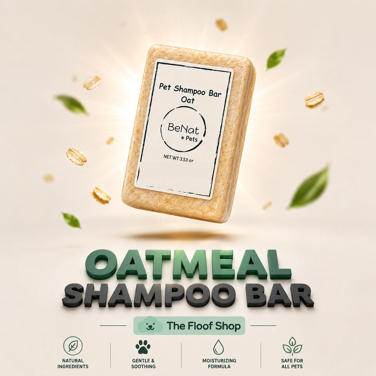 Oatmeal shampoo bar hero graphic