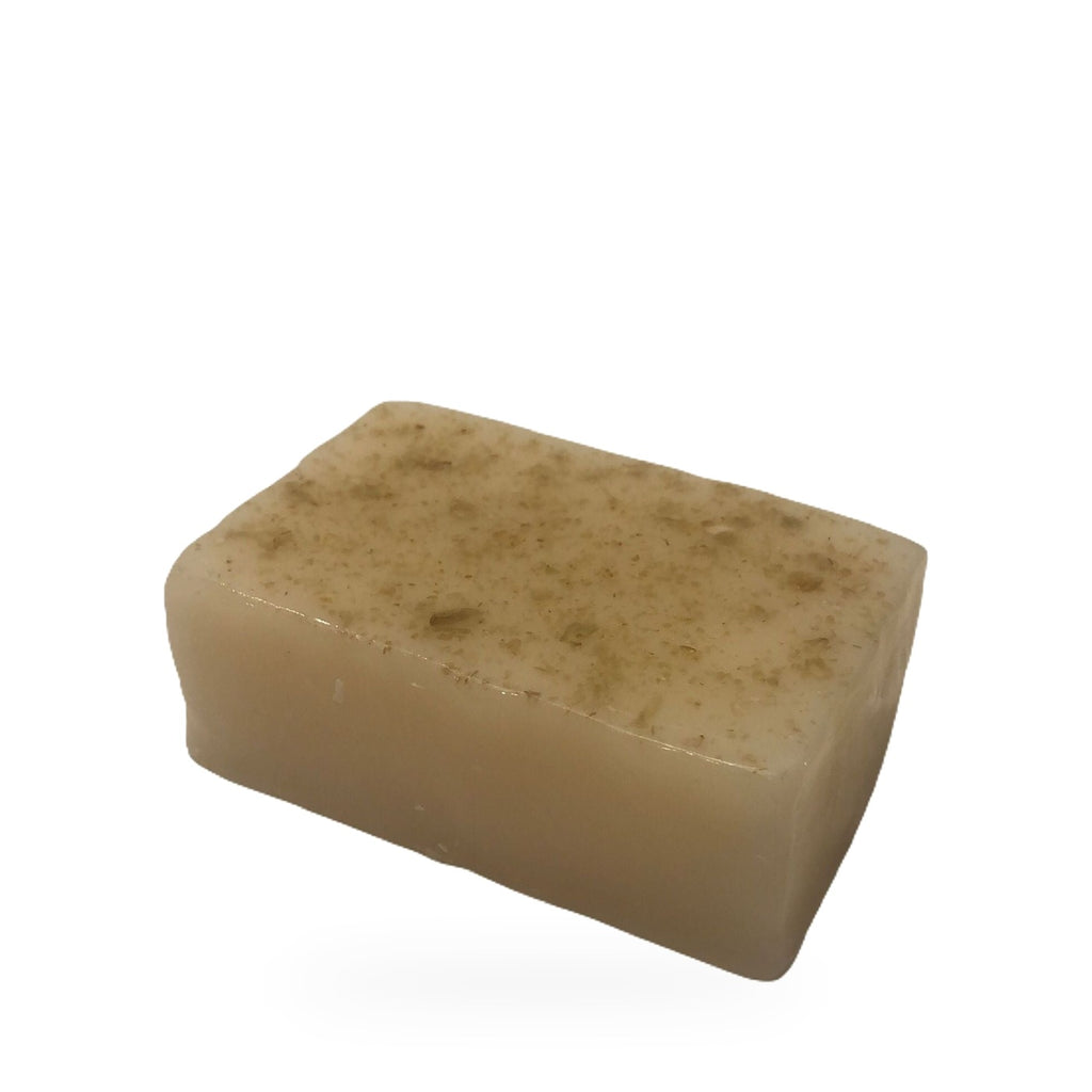 Oat shampoo bar on white