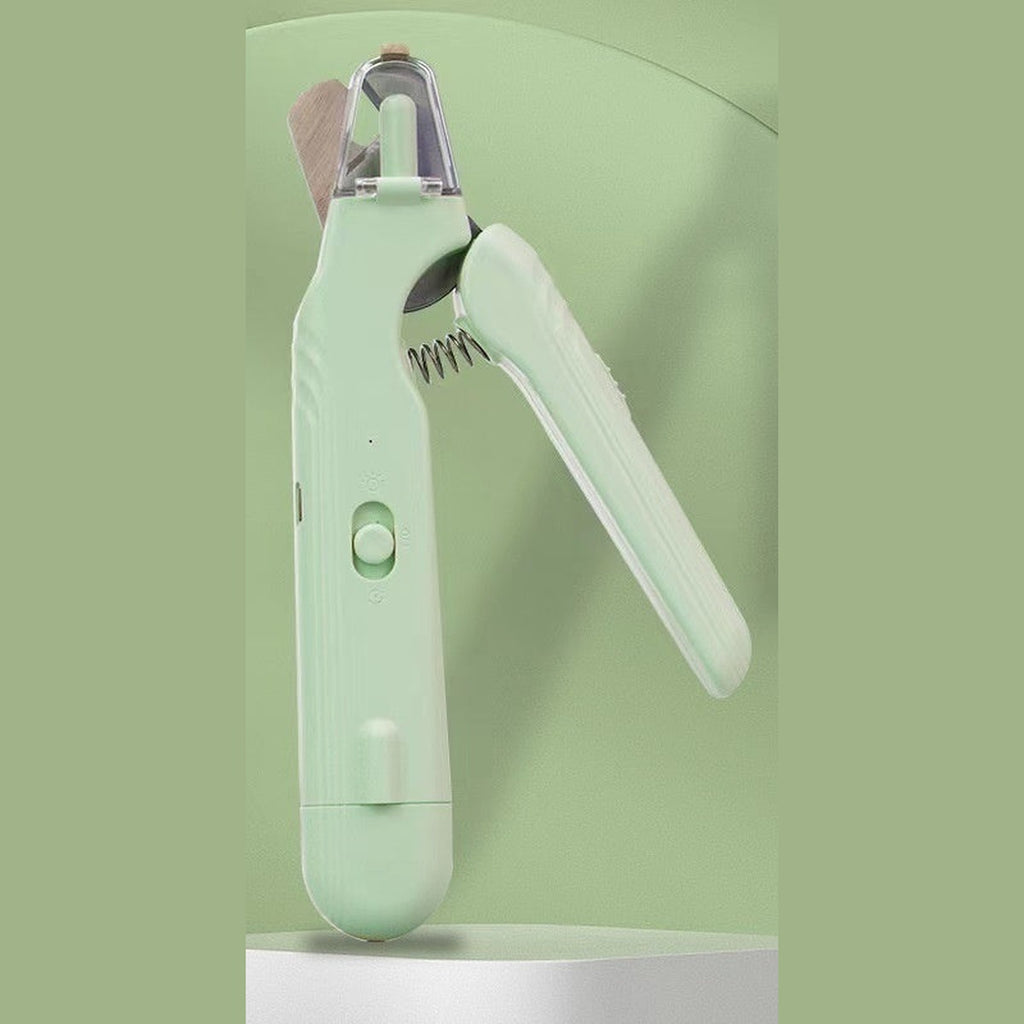 LED pet nail clippers in green