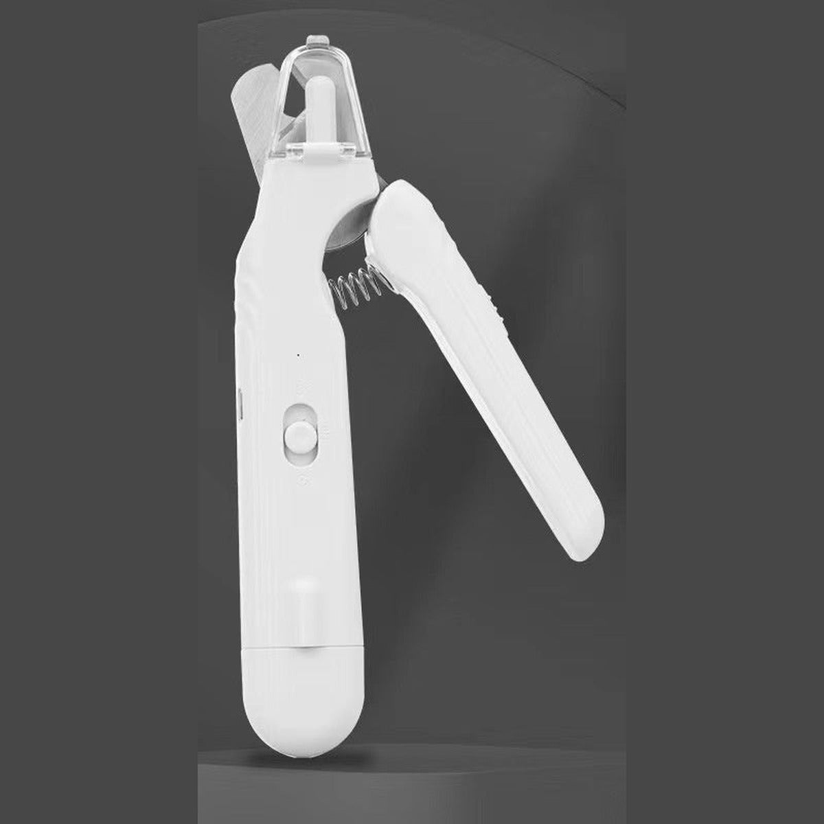 LED pet nail clippers in white