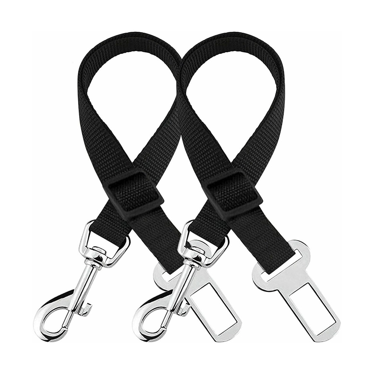 Dog car safety belt 2 pack on white